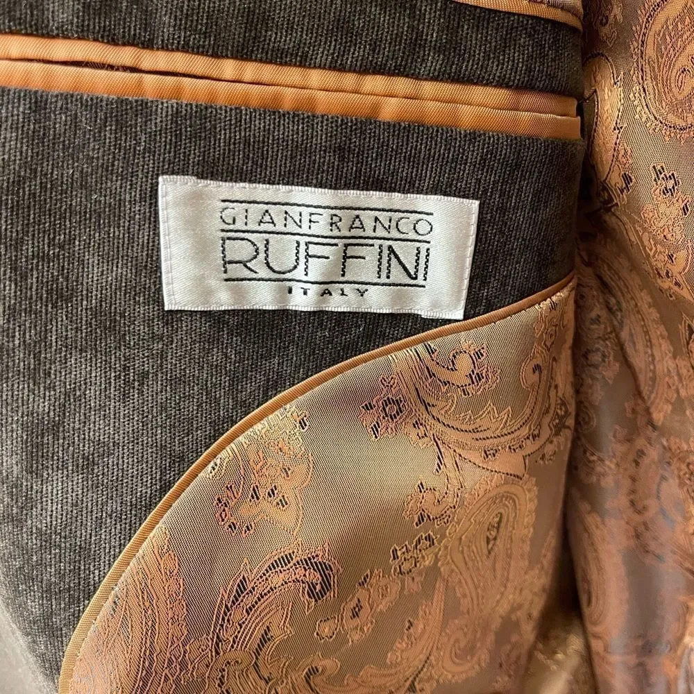 Gianfranco Ruffini Italy Men's Sport Coat Blazer Brown Size 46R
